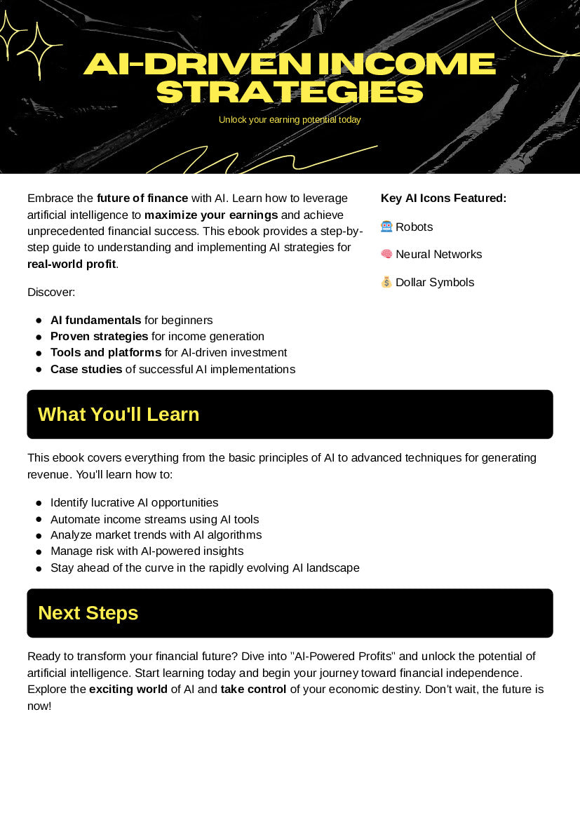 AI Passive Income Blueprint: Turn AI Tools into 24/7 Cash Flow